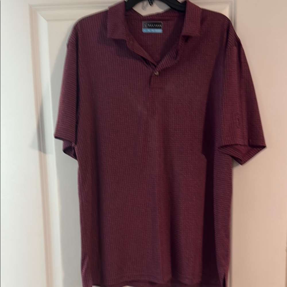 PGA Tour Red Polo Shirt Classic Style